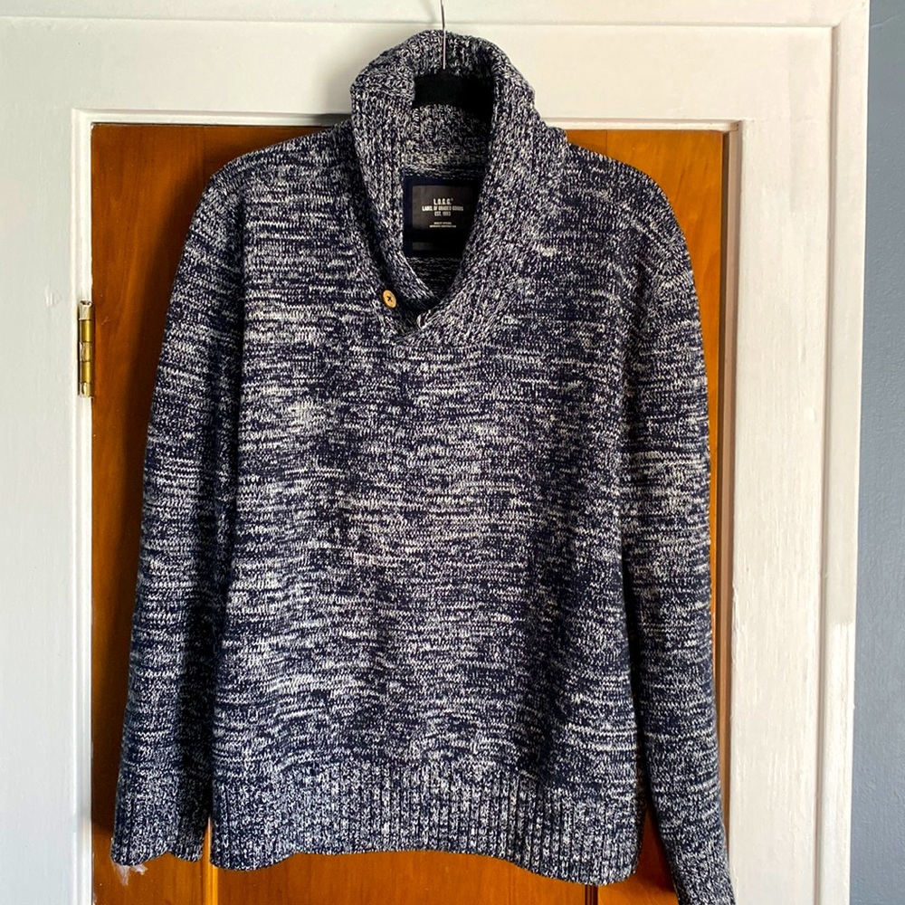 Mens cowl neck sweater